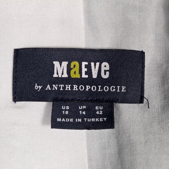 Maeve Anthropologie Tweed Blazer Vest 10 Mint Green Plaid Career Preppy Business - Picture 4 of 7